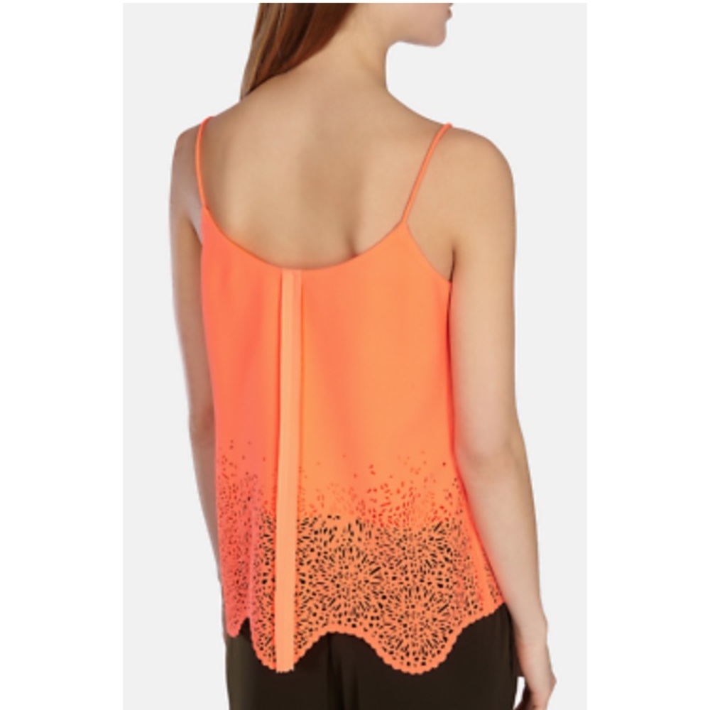 Karen Millen new orange laser cut camisole size 4